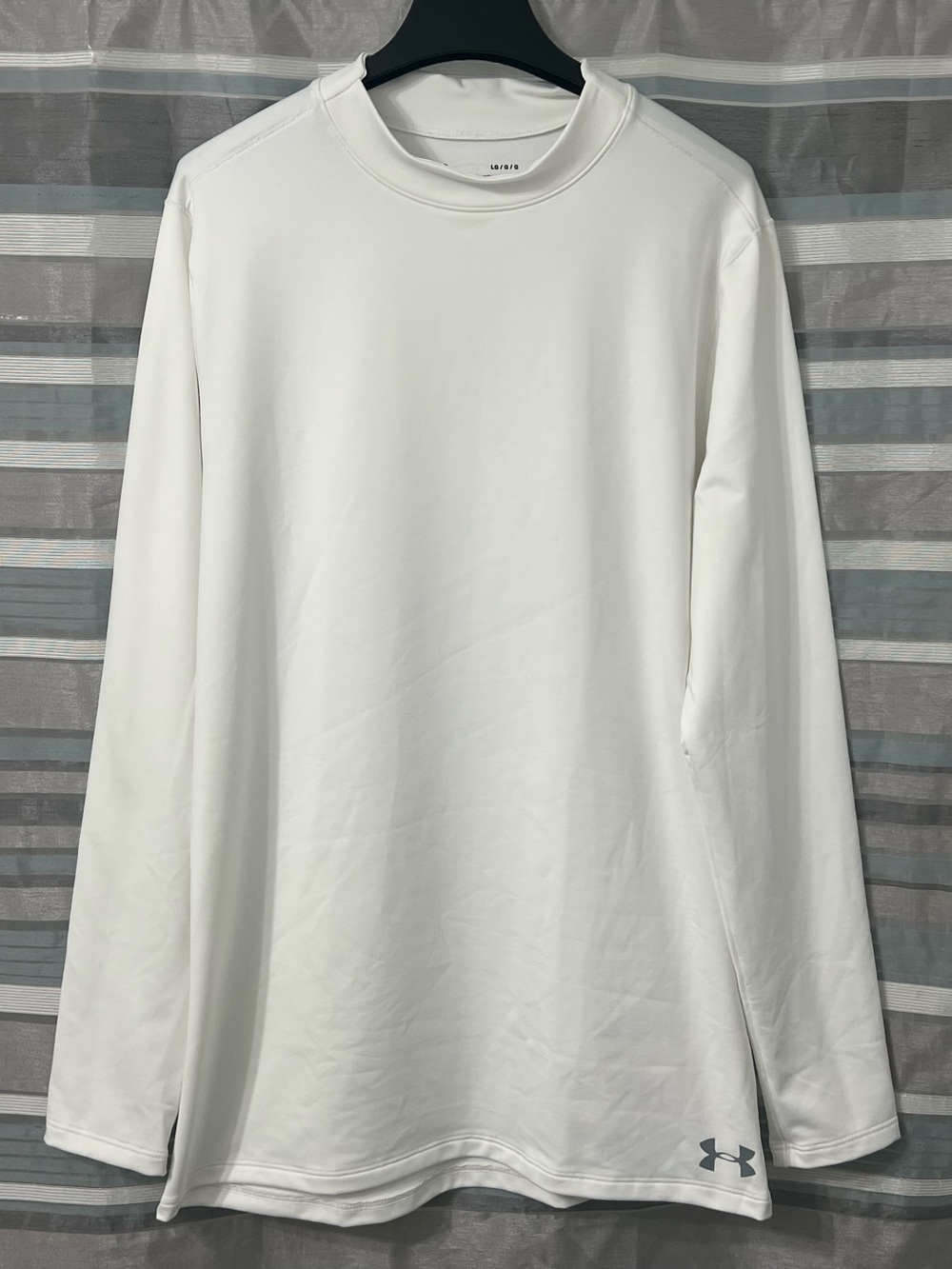 Under Armour Men's ColdGear Fitted Mock Long Sleeve White Shirt